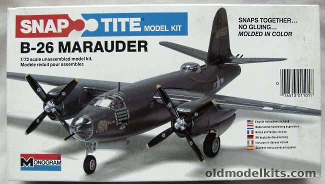 Monogram 1/72 Martin B-26 Marauder, 1101 plastic model kit